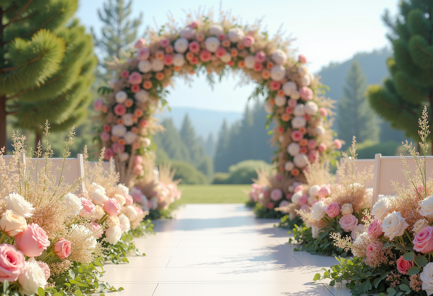 Wedding ceremony flowers